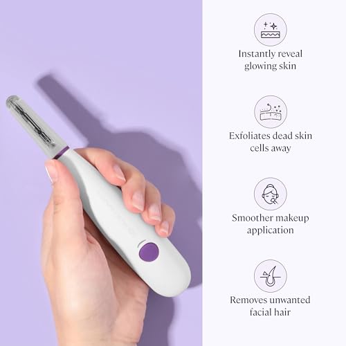 Michael Todd Beauty - Sonicsmooth Dermaplaning Tool - Remoção de pelos faciais Peach Fuzz 2 em 1 par