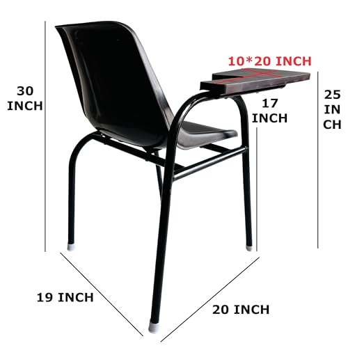 Image of Visitor Study Chair for All Students,Home, tutions, Schools, College, University, Coaching centres, Chair Without Wheels Holds up to 140 kg Heavy Design (1, Brown, Standard)