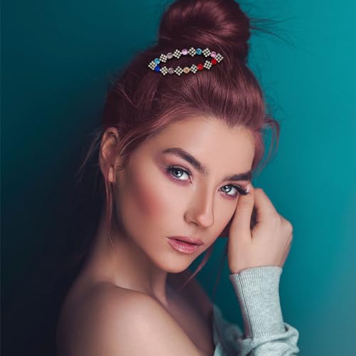 15 piezas de pinzas para cabello con cristales de imitación, brillantes y decorativas, ideales para boda y accesorios de moda para mujeres y niñas miniatura 4