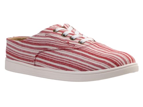 Spenco Khloe Kick, Zapatillas Mujer, Rojo Stripe, 38 EU