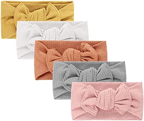 DRESHOW Baby Girl Nylon Headbands Newborn Infant Toddler Hairbands and Bows Child Hair Accessories
