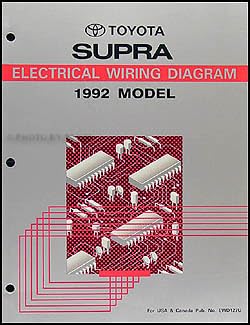 1992 Toyota Supra Wiring Diagram Manual Original