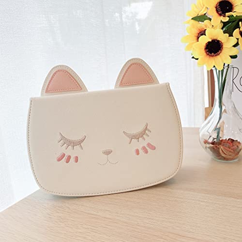 可愛い iPad mini6 iPad mini 7 ケース 手帳型 ネコ 猫 かわいい iPad mini 第6世代/ iPad mini A17 Pro 8.3インチ タブレットケース PUレザー アイパッドミニ7 ミニ 6 保護ケース 猫耳 動物 おしゃれ 子供 キッズ スタンド オートスリープ (白)