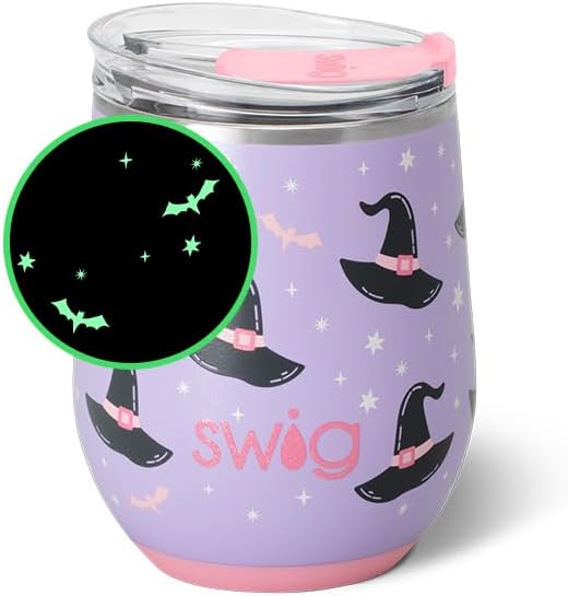 Swig Life 12oz Wine Tumbler with Lid, Halloween Stainless Steel, Dishwasher Safe, Portable, Triple Insulated Wine Tumbler (Spellbound) - Image 2