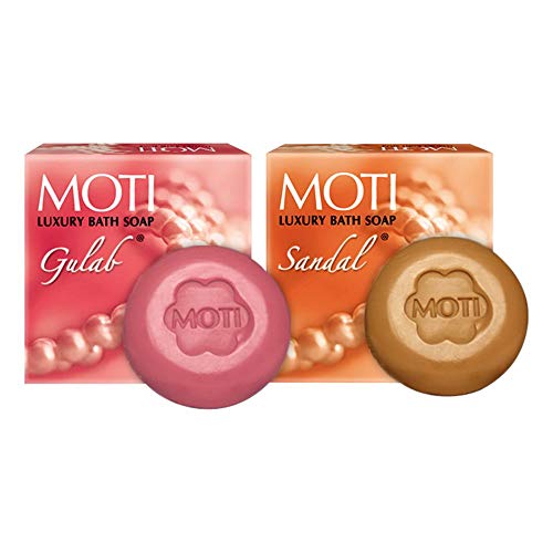 Image of Moti Luxury Bath Soap, Sandal, 150 g (Pack of 5)