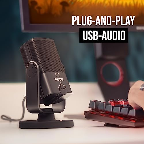 RØDE NT-USB Mini vielseitiges USB-Studio-Kondensatormikrofon für Podcasting, Streaming, Gaming, Musikproduktion, Gesangs- und Instrumentenaufnahmen (schwarz)