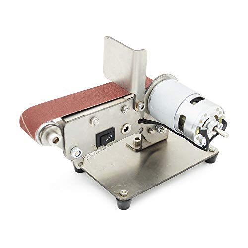 Mini elektrischer Bandschleifer DIY Poliermaschine Schleifmaschine mit 795 Spindelmotor 24V 600 m/min