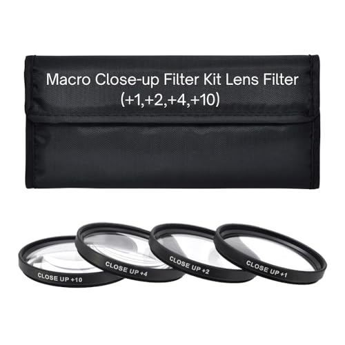 Acuvar - Acuvar Close-up Filter Kit 52mm +1/+2/+4/+10 Lens Set 52mm Filters for Digital Cameras and DSLR Cameras, Macro Lens Kit for Canon, Nikon, Sony, FujiFilm, Olympus, Pentax, Sigma, Tamron Digital Cameras