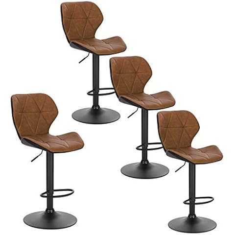 EUGAD 0662BY-4 4X Barhocker Bistrohocker Designer Hocker Tresenhocker Retro höhenverstellbar und 360° drenbar Cover