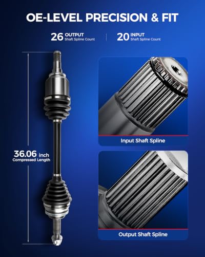 Image of KAX CV Axle Shaft Assembly Front Driver Side for Toyota & Pontiac