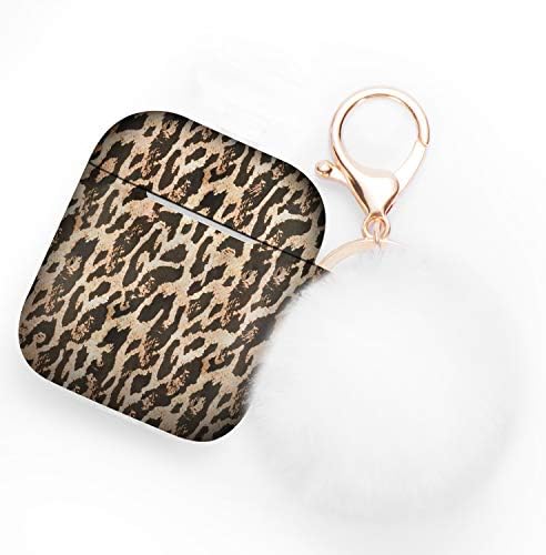 Acestar AirPods Case Cover, Luxury AirPods Accessories Series, Shockproof TPU Protective Cover with Fluffy Fur Ball Keychain for Girls Women (AirPods 2/1)