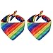 Tinsow 2 Pcs Breathable Bandanas Bibs Rainbow Dog Kerchief LGBT+ Pride Day Dog Collar Cat Pets Collar
