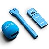 Rode Wireless GO Gen 3 Wireless 2-Channel Microphone Radio System Blue with Interview GO Hand Adapter Blue and Keepdrum Fur Wind Protection #1
