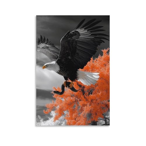 Cuadro de águila en lienzo de 50x75cm que soluciona paredes sosas