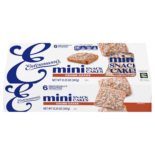 Entenmann's Minis Crumb Cake, Box of Snack Cakes, 12.25 oz, 6 Count