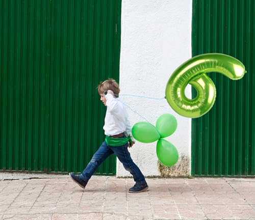 Image of 8 Balloon Numbers, 40In Green Balloons for Party Birthday Decorations | Eye-catching Appearance, Perfect Decorative Centerpieces, Convenient Self-sealing Structure, Widely for Various Occasions