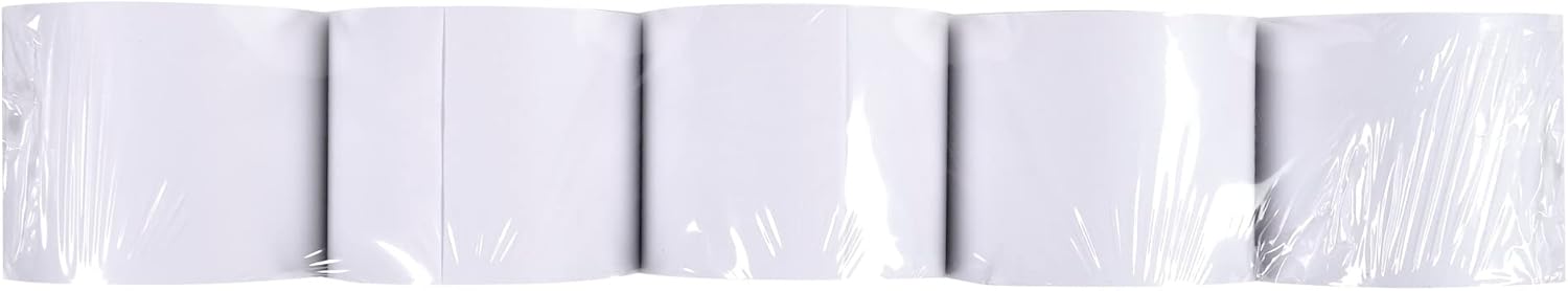 Exacompta 5770120V Pack of 10 Till Rolls 1-Ply Offset (Wood-Free) Standard Ideal for Cash Registers and Desktop Calculators, Width 57 mm, Core 12 mm, Length 33 m, 60 g/m² Extra White