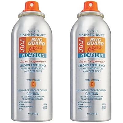 AVON Skin So Soft Bug Guard Plus Picaridin Aerosol Spray DEET-Free Insect & Mosquito Repellent with Vitamin E Quick-Drying, Unscented, Travel Size Bug Spray for Outdoor & Indoor (Pack of 2)