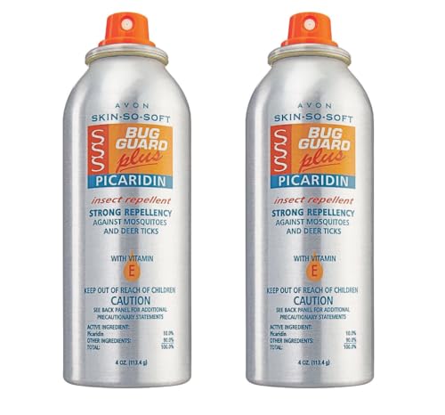 Avon Skin So Soft Bug Guard Plus Picaridin Insect Repellent Aerosol Spray, DEET-Free, Oil-Free, Dermatologist Tested, Repels Mosquitoes, Ticks, Gnats, Sand Flies & More, 4 oz. (Pack of 2)