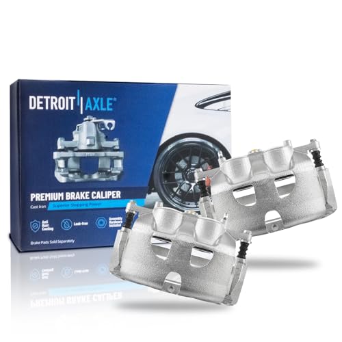 Detroit Axle - 2pc Front Brake Calipers for Ford 2012-2020 F-150 2011-2013 2015-2017 Lobo Disc Brake Calipers with Brackets 2016 Replacement