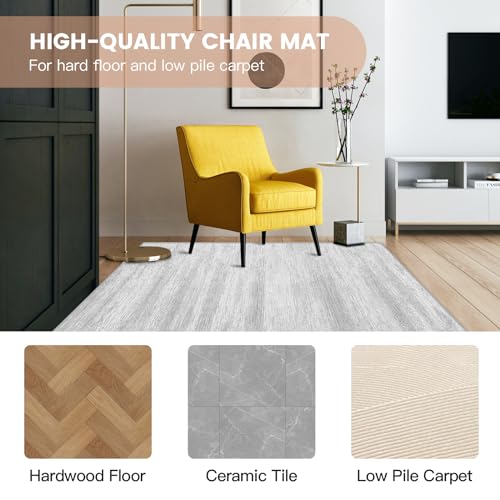 Rimaya RELIABLE003 Office Chair Mat For Carpet & Hardwood Floor, 2.62 Lbs Anti-Slip Hi-Q Desk Chair Mat For Hardwood&Low-Carpeted Floors, Easy To Clean Desk Floor Mat thumb #5