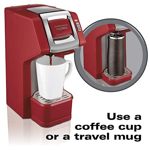 Hamilton Beach 49945 FlexBrew Single-Serve Coffee Maker Compatible with Pod Packs and Grounds, 1 Cup, Red by Hamilton Beach - Image 4