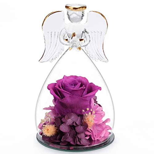 Elu Grandma Birthday Gifts For Women Gifts For Mom Grandma Gifts Mother Day Angel Rose Gifts For Women Blue Rose Flower Gifts For Mon Her Enchanted Rose Flower In Angel Glass Mon Gifts For Her #TOP18