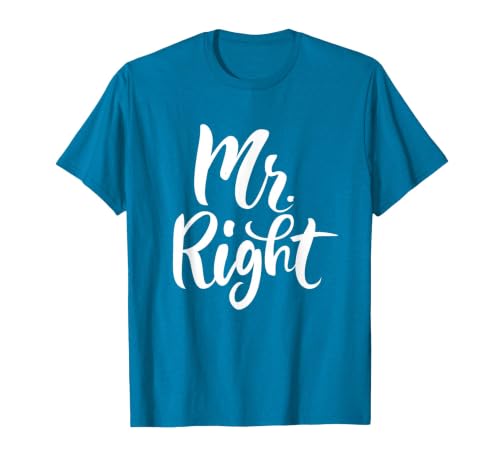 Mr Right Funny Cute Husband T Shirt T-Shirt, Men, Sapphire Blue, 3X-Large