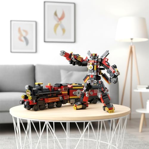 Image of STEM Toy Train Building Blocks Set (96 Pcs, 8-in-1) | DIY Coal Mine Train Kit for Kids 7+ Years (Boys & Girls) | Educational Robotics Toy | Engineering, Creativity & Problem Solving Skill