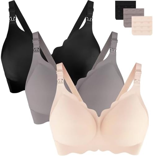 UHdod Nursing Bras for Breastfeeding, Seamless Wireless Maternity Bra