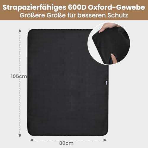 KYG Ladekantenschutz Kofferraum Wasserabweisend und Kratzfest Kofferraum Schutzmatte Langlebig Kofferraummatte für Hunde Universalgröße 105x80cm