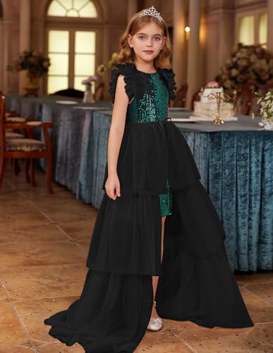 Image of GRACE KARIN Girls Dresses Sequin Party Formal Pageant Dress Tween Girl Birthday Tulle Prom Princess Maxi Dress Size 5-14