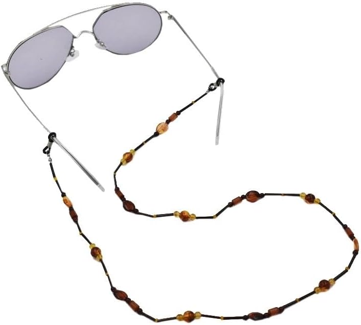 Mixed Color Crystal Rice Beads Eyeglass Chains Sunglasses Hanging Neck Reading Eyewear Retainers