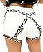 White Print Punk Leather Thigh Straps & Body Harness,Adjustable Gothic Waist Belt with Leg Garters for Women,Edgy Clubwear,Street Style Outfit,Rave Festival Fashion,Festival Fashion Statement