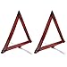 2pcs Warning Sign Dot Approved Triangles Car Triangle Reflector Road Safety Warning Safety Triangle Dot Reflective Triangles Sign Cars Emergency Kit Automatic Red Plastic