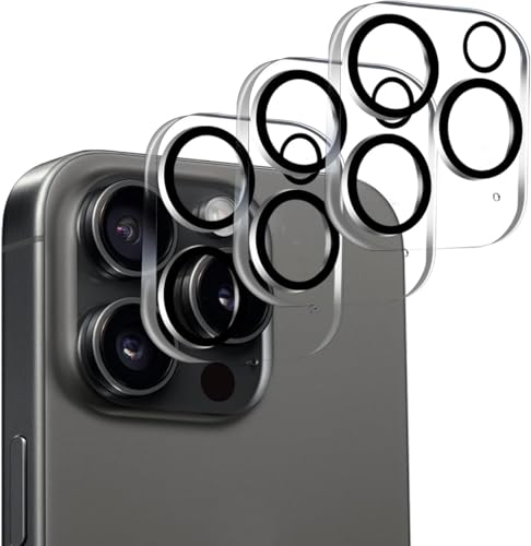 Image of Camera Lens Protector Compatible with iPhone 14 Pro Max (Pack of 3) | 9H Tempered Glass Camera Lens Guard | Scratch Resistant | HD Clear | Anti-Fingerprint | Easy Installation | Bubble Free