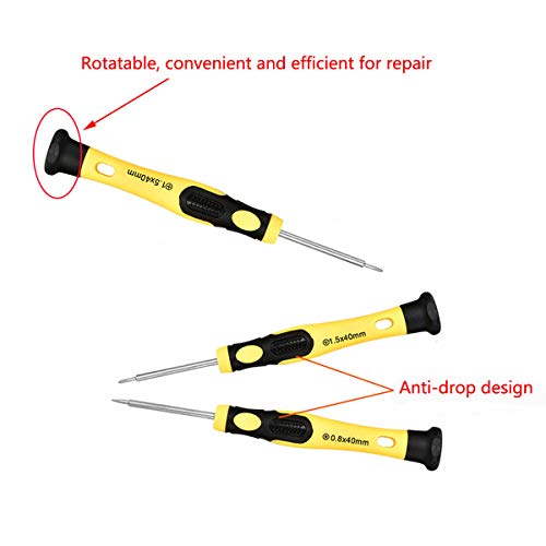 Cellphone Repair Tool Kit for iPhone 4, 5, 5S, 5C, 6, 6S, 7, 8, 8 Plus, iPad, iPod, Samsung Galaxy, Note/Precision Screwdriver Opening Pry Tools Fix iPhone Screen, Battery by NIDAYE