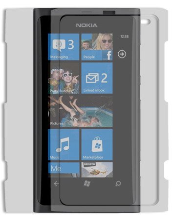 Skinomi Full Body Skin Protector Compatible With Nokia Lumia 800 (Screen Protector + Back Cover) Techskin Full Coverage Clear Hd Film #TOP5