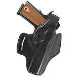 YT HOBBY Handmade Leather OWB Carry Two Slot Thumb Break Gun Holster (Black - Right Hand, Colt 1911 5' Without Rail)