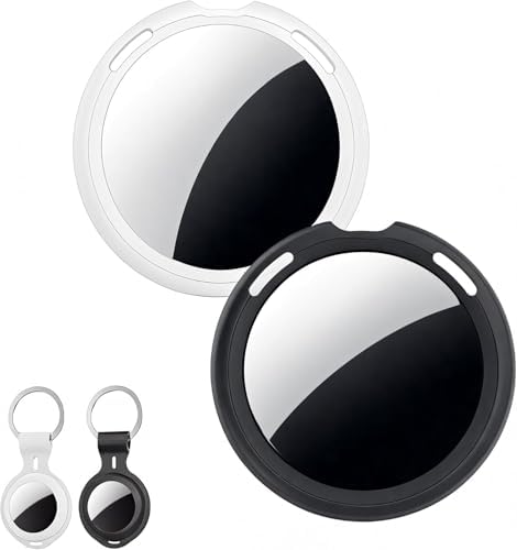 Air Tracker Tags-2 Pack[Apple MFi Certified]Work with Apple Find My(iOS Only)Bluetooth Smart Tag Item Finder Locator Global Tracking Waterproof 100dB Sound Replaceable Battery for Kids Key Car Wallet