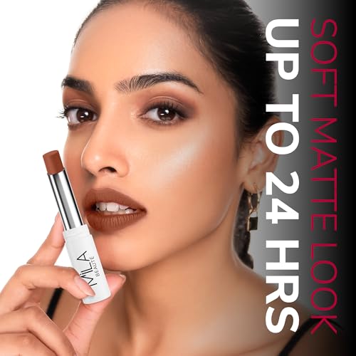 Image of Mila Beaute 24 Hrs Locked In Lips Transfer Proof Lipstick | Enriched With Mango Seed Butter & Hyaluronic Acid | Transfer Proof Formula with Velvety Texture | Smudge Proof & Highly Pigmented | Shade - (Fresh Rose, 3.2g)