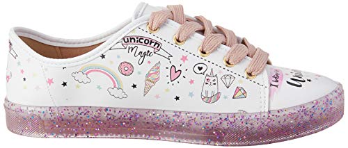 Sapato Casual Napa Unicornio, Molekinha, Meninas, Branco, 22