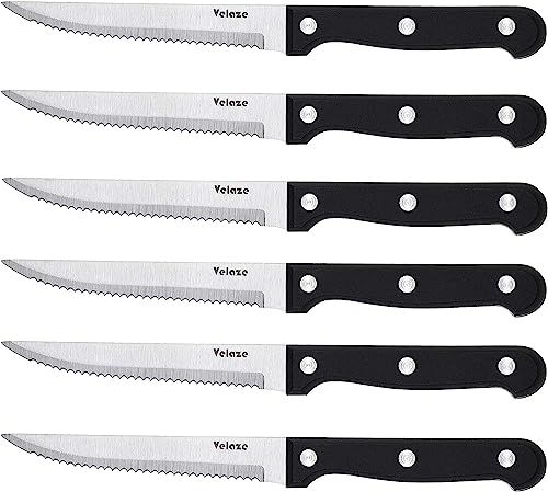 MAGNANI Set 6 Coltelli Da Bistecca In Acciaio Inox – Lama Seghettata 1,5 Mm – Professionali E Affilatissimi