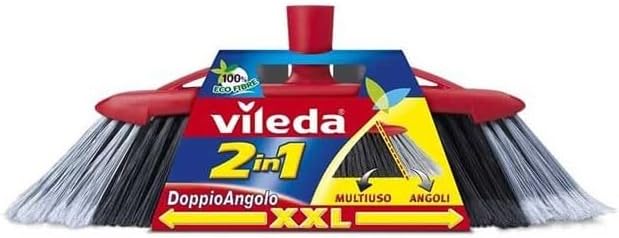 137396 2-in-1 Double Corner Indoor Broom, 2-in-1 Fiber Technology, Effective Against All Kinds of Dirt