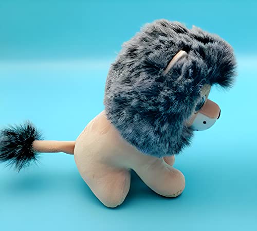 Image of Tickles Lion Glitter Eyes Soft Stuffed Plush Animal Toy for Kids Birthday Gift (Size: 20 cm; Color: Brown & Black)