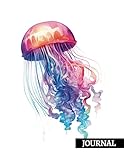  Watercolor Jellyfish Journal: Wide Ruled  Gift For People Who Love The Ocean, Marine Sea Life Lovers  For Back To School, Office, Work  8.5 x 11 Inches  111 Pages