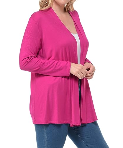 Image of Pastel by Vivienne Women's Long Sleeve Jersey Plus Size Cardigan