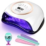 168W Nageltrockner & Schnelles Trocknen: Mit dual-lichtquelle 42 LED UV lampenperlen und keine totwinkel beleuchtung, die nagellampe können schnelle back geschwindigkeit, zum trocknen verschiedener arten von nagellack verwendet werden, z. B. phototherapiekleber, verlängerungskleber, temperaturänderungskleber und verstärkung kleben, katzenaugenkleber usw.