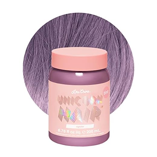 Lime Crime Pastel Colored Unicorn Hair Tint, Oyster (Lavender Grey) - Damage-Free Semi-Permanent Hair Color Conditions & Moisturizes - Temporary Hair Dye Kit Has Sugary Citrus Vanilla Scent - Vegan