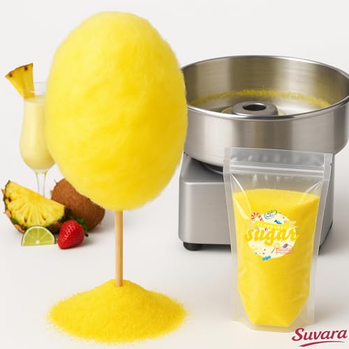 500g Pina Colada Zucker für Zuckerwatte Aromazucker Farbzucker Gelb für die Zuckerwattemaschine mit Zuckerwattezucker – Bild 6